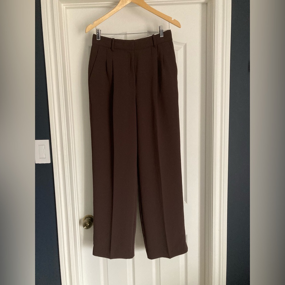 Aritzia effortless pants, rich mocha brown, size 8